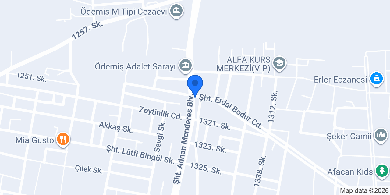 ÖDEMİŞ TAKSİ ADLİYE konumu