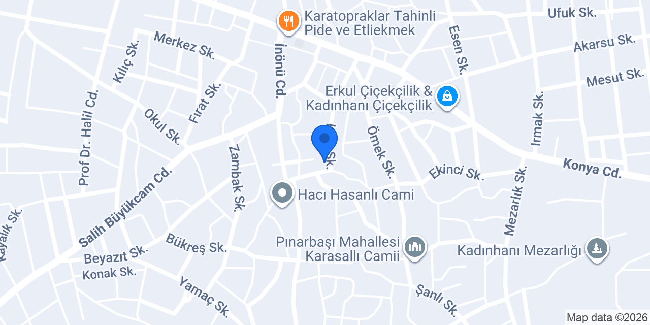 Kızılay-kadınhanı Şubesi konumu