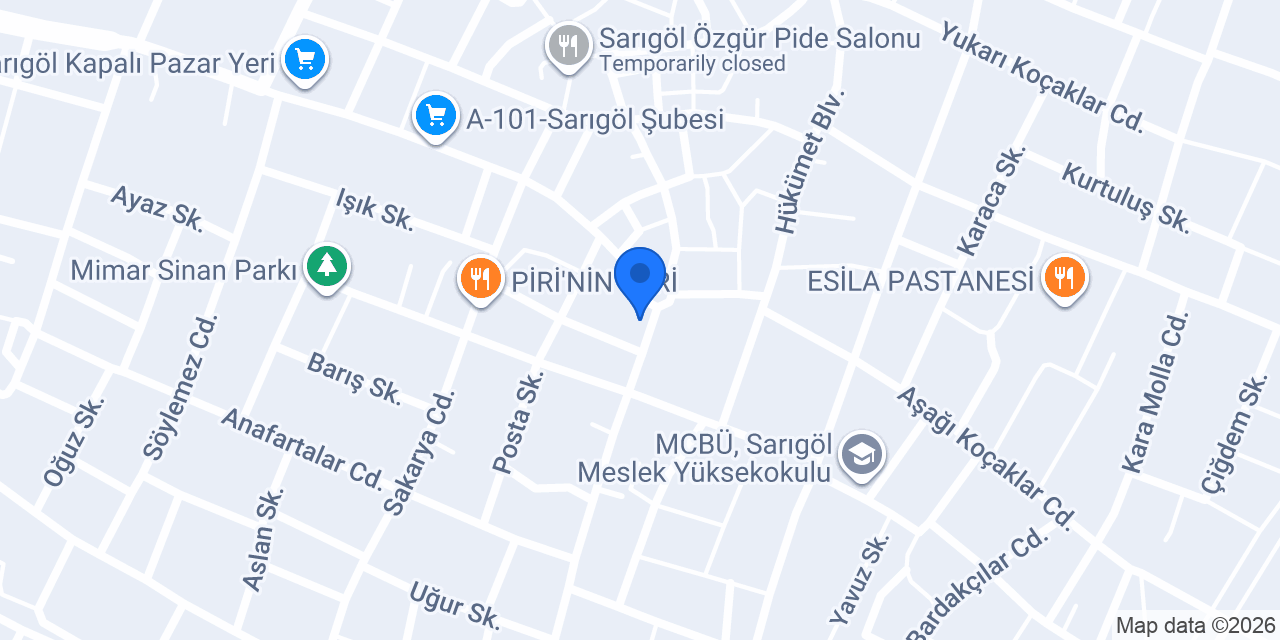 SARIGÖL ECZANESİ konumu
