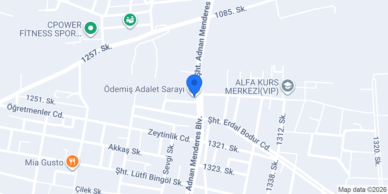 Ödemiş Adalet Sarayı konumu