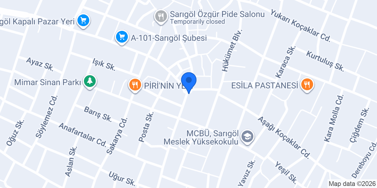 Sarıgöl Adliyesi konumu