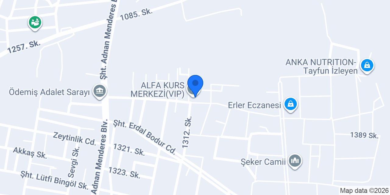 ALFA KURS MERKEZİ(VIP) konumu