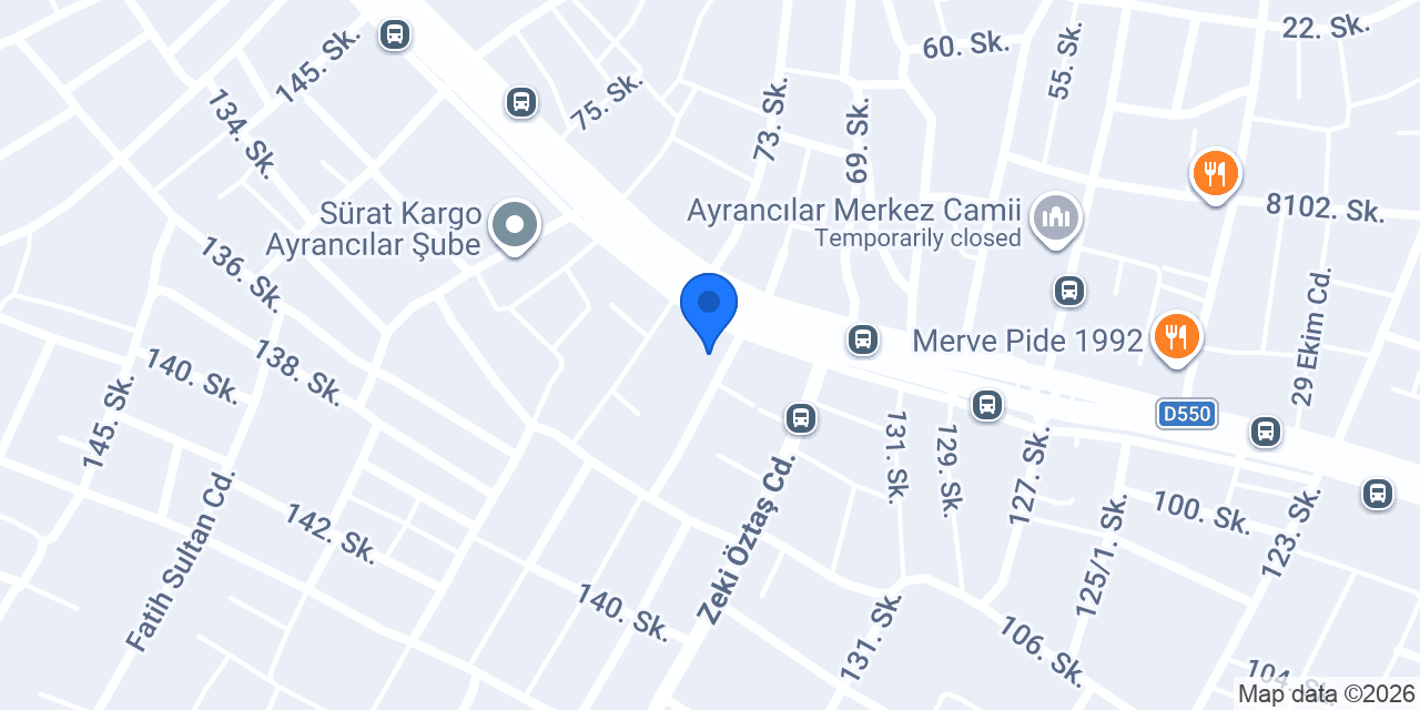 Şekerbank Ayrancılar/İzmir Şubesi konumu