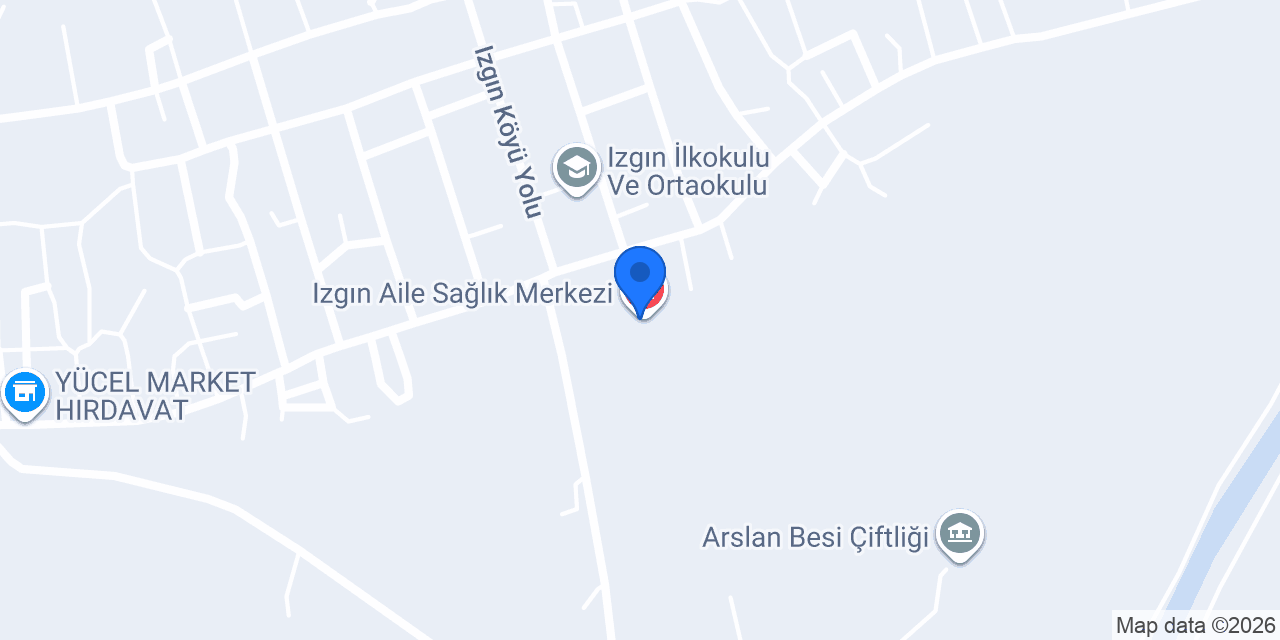 Izgın Aile Sağlık Merkezi konumu
