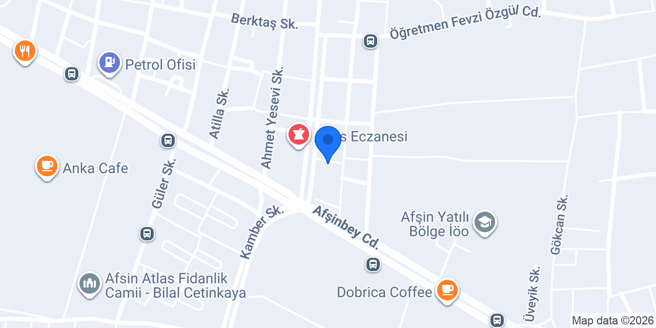 Afşin 3 No.'lu Aile Sağlığı Merkezi konumu