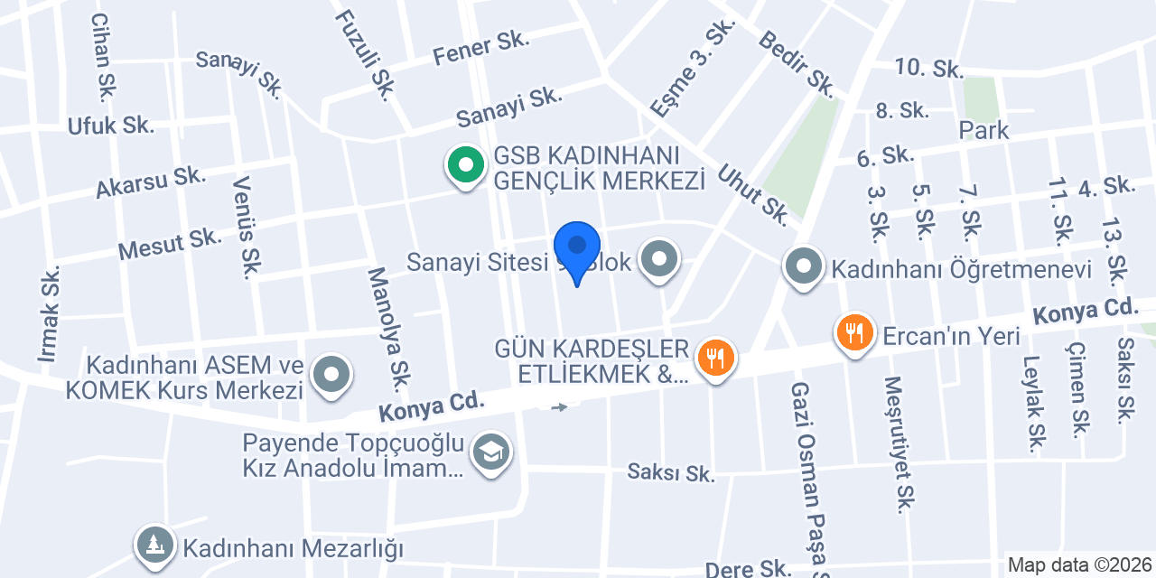 Cömert Oto Kaporta konumu