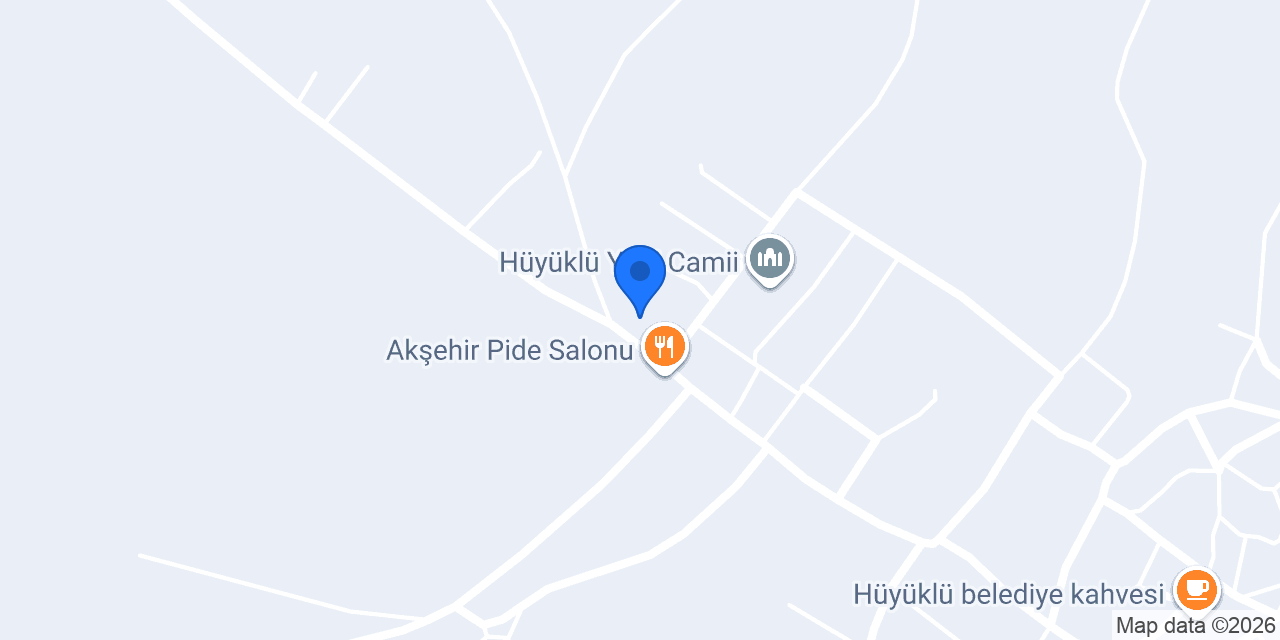 Akşehir etliekmek hüyüklü konumu