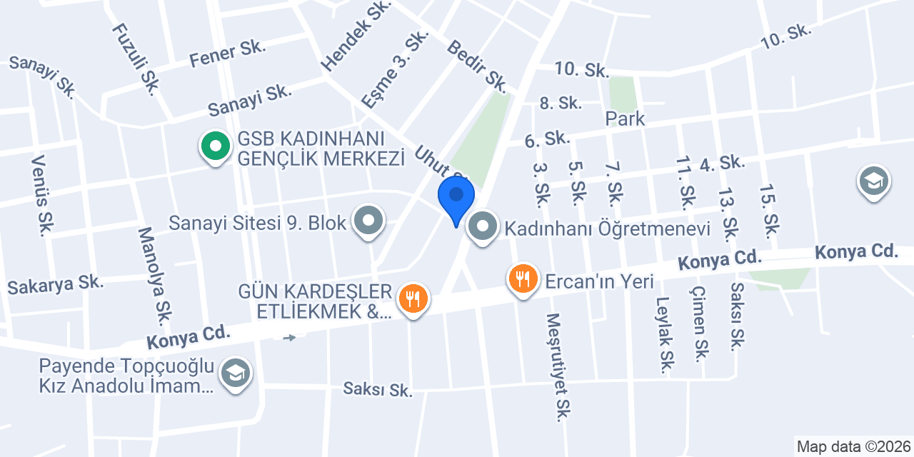 Karatopraklar tahinli pide konumu