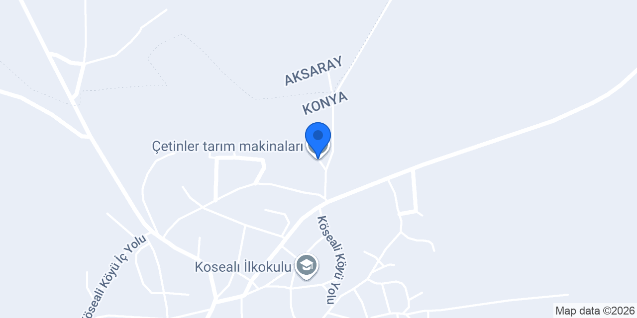 Çetinler tarım makinaları konumu