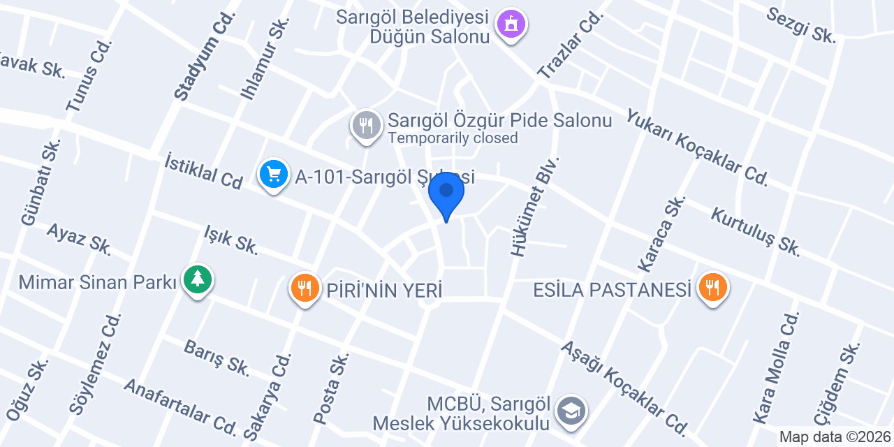 Sarıgöl 8 Nolu Aile Sağlık Mrk. konumu