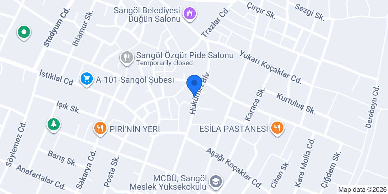 Halkbank Sarıgöl Şubesi konumu