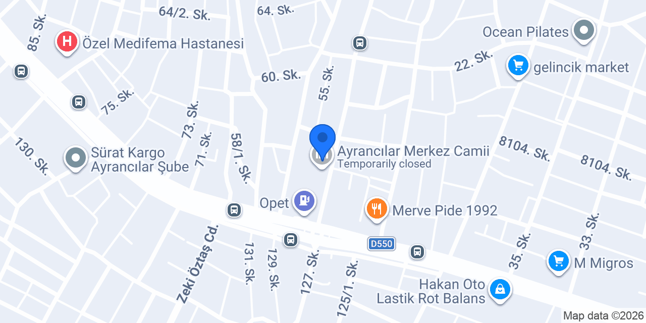 Ayrancılar Ortaokulu konumu