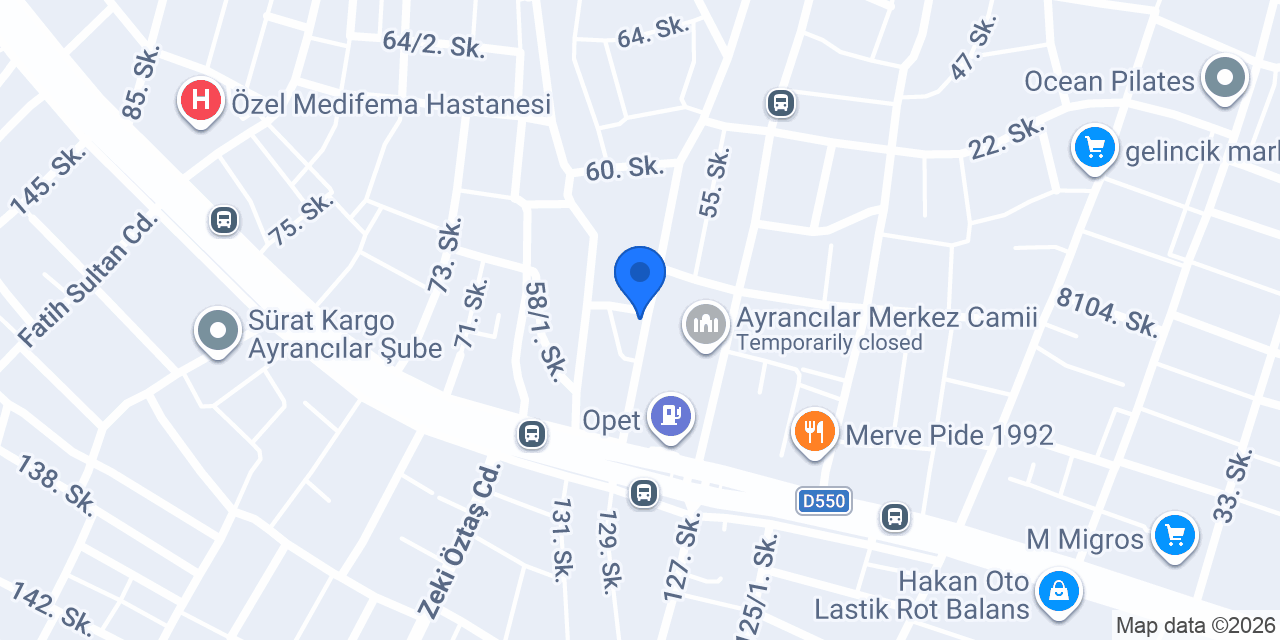 Ayrancılar Çilingir konumu