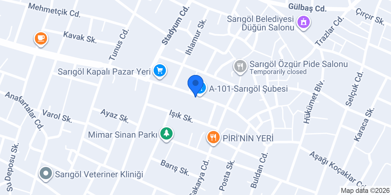 sarıgöl çiçek evi konumu