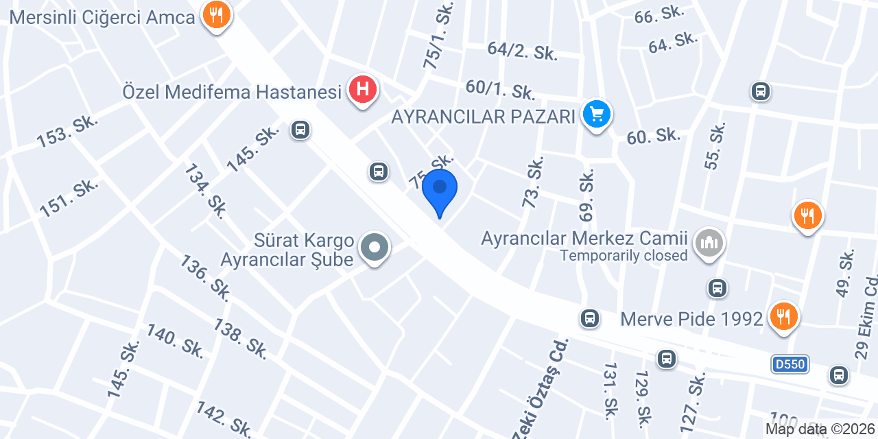 Üç Kardeş Lezzetleri konumu