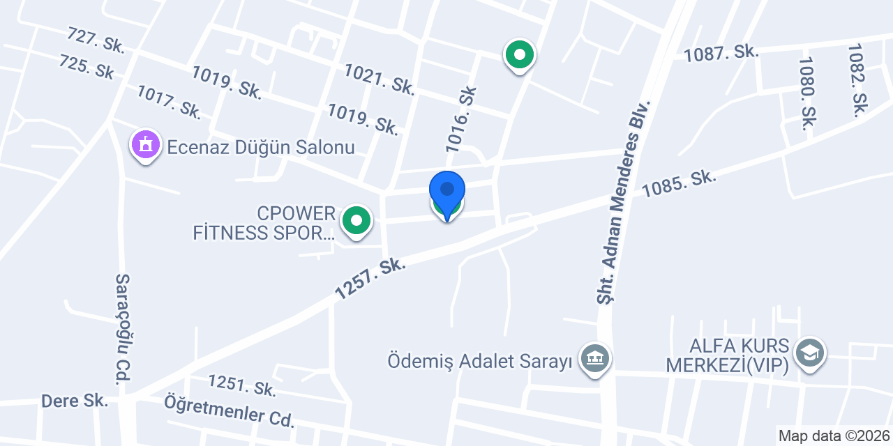 Menderes Halı Saha konumu