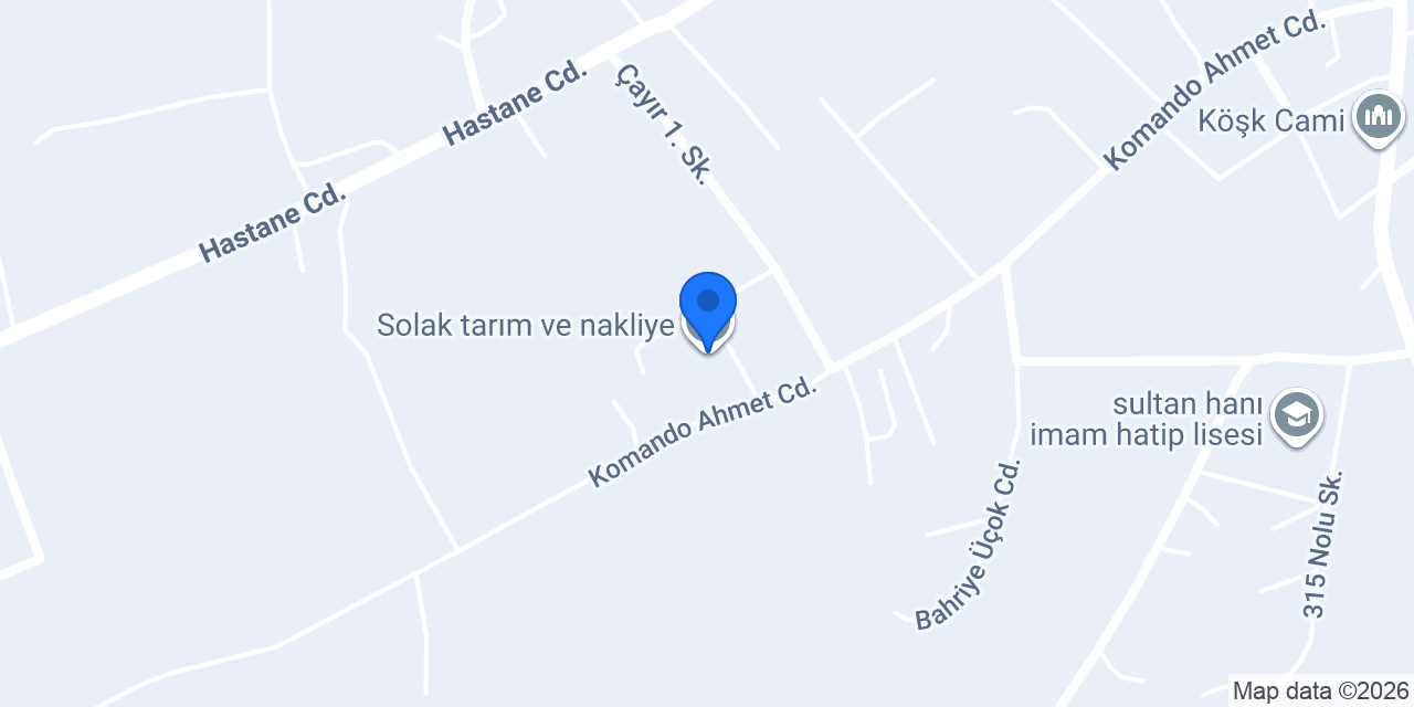 Solak tarım ve nakliye konumu