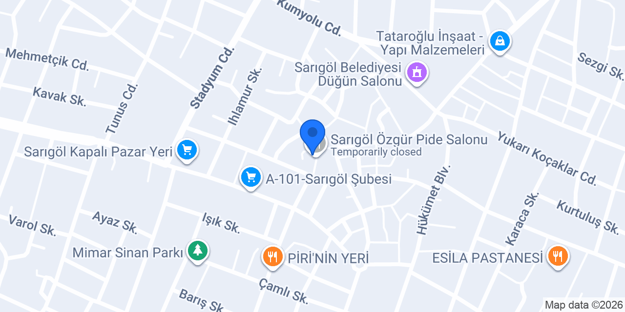 Sarıgöl Kırmızıgül Çiçekçilik konumu