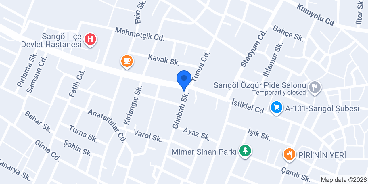 Kumsal Çiçekçilik Sarıgöl konumu