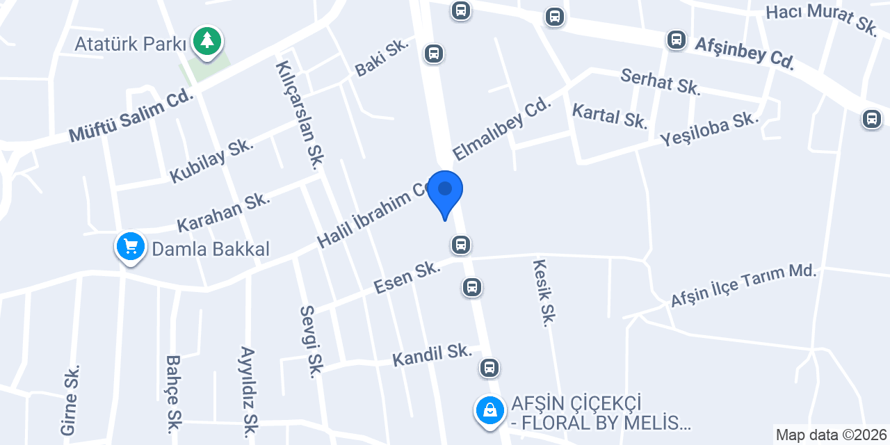 Afşin Özel Öğretim Kursu konumu