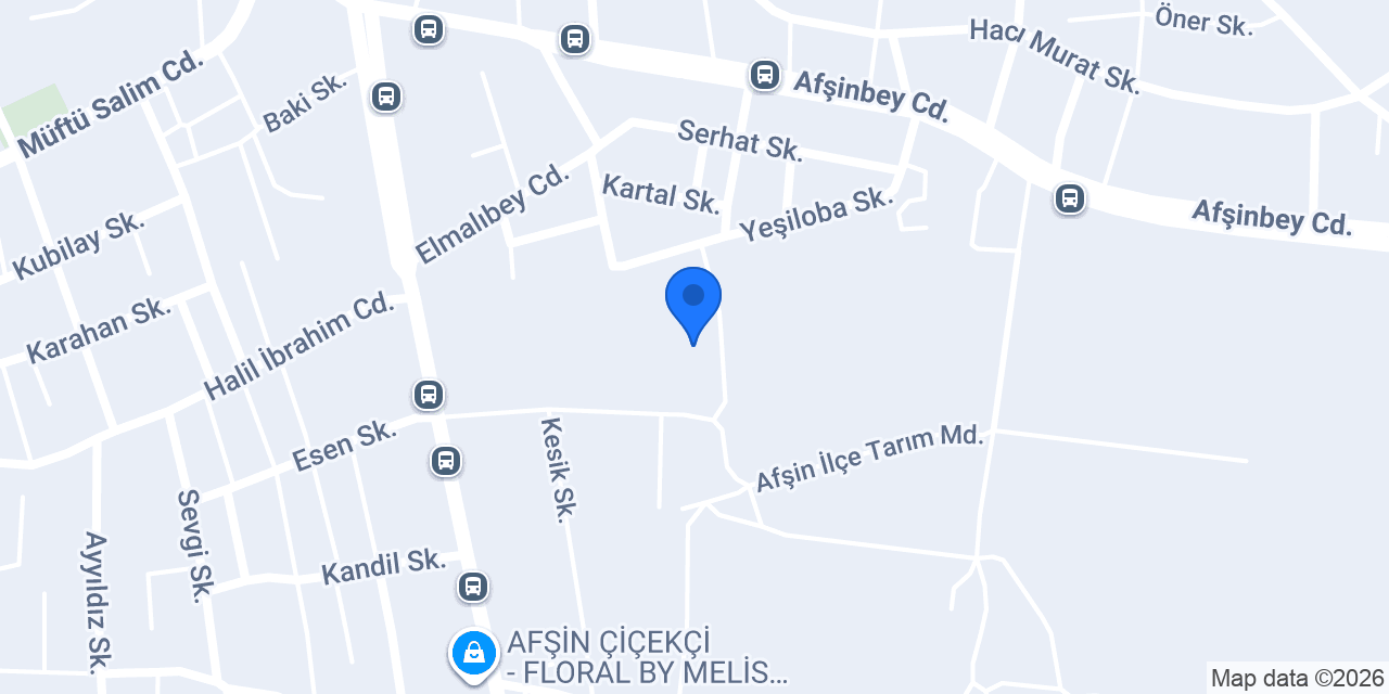 Afşin İlçe Halk Kütüphanesi Müdürlüğü konumu