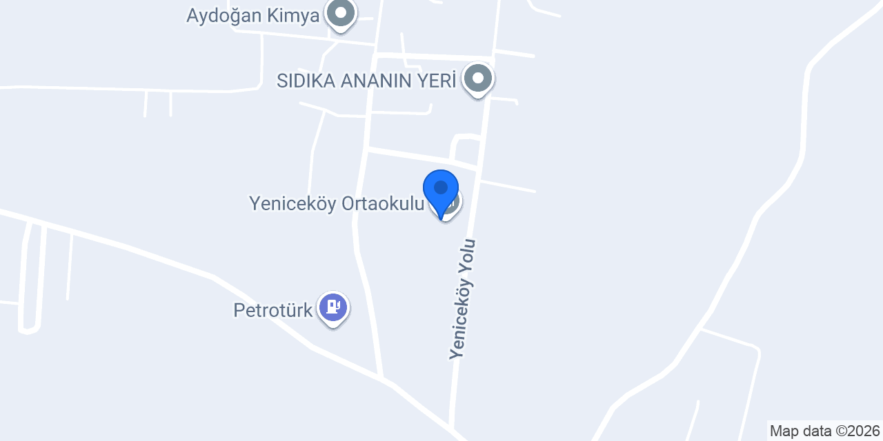 Yeniceköy Ortaokulu konumu