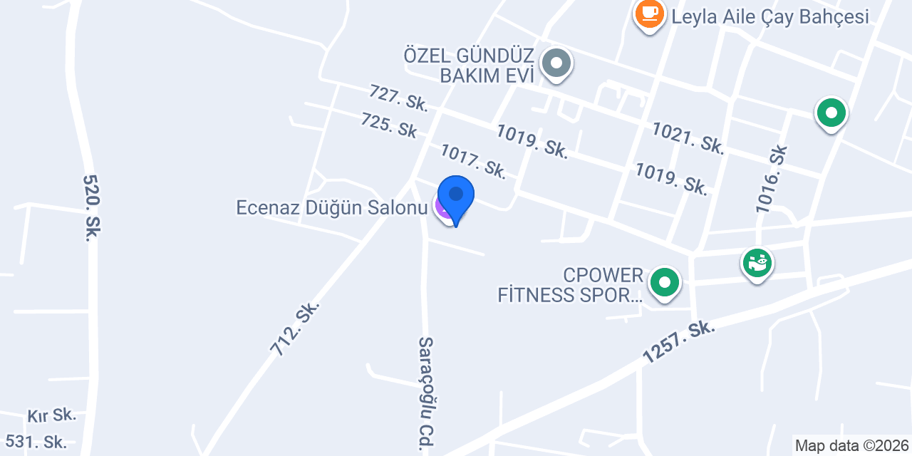 Ecenaz Düğün Salonu konumu