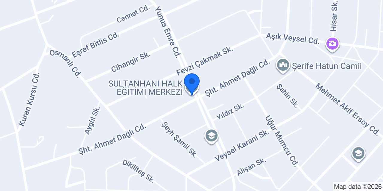 SULTANHANI HALK EĞİTİMİ MERKEZİ konumu