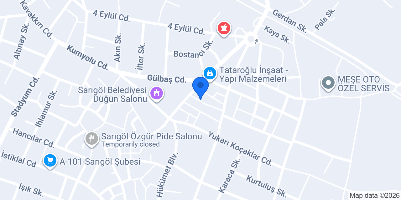 Sarıgöl anahtar evi konumu