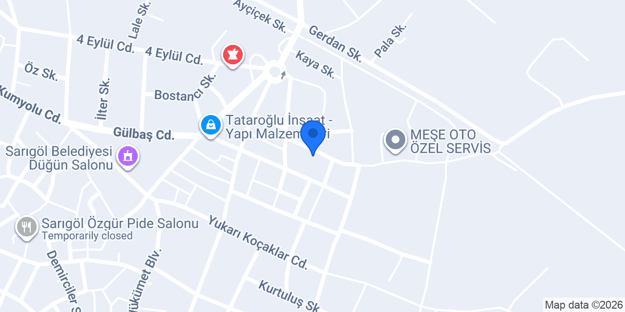 Tataroğlu İnşaat - Depo 3 konumu