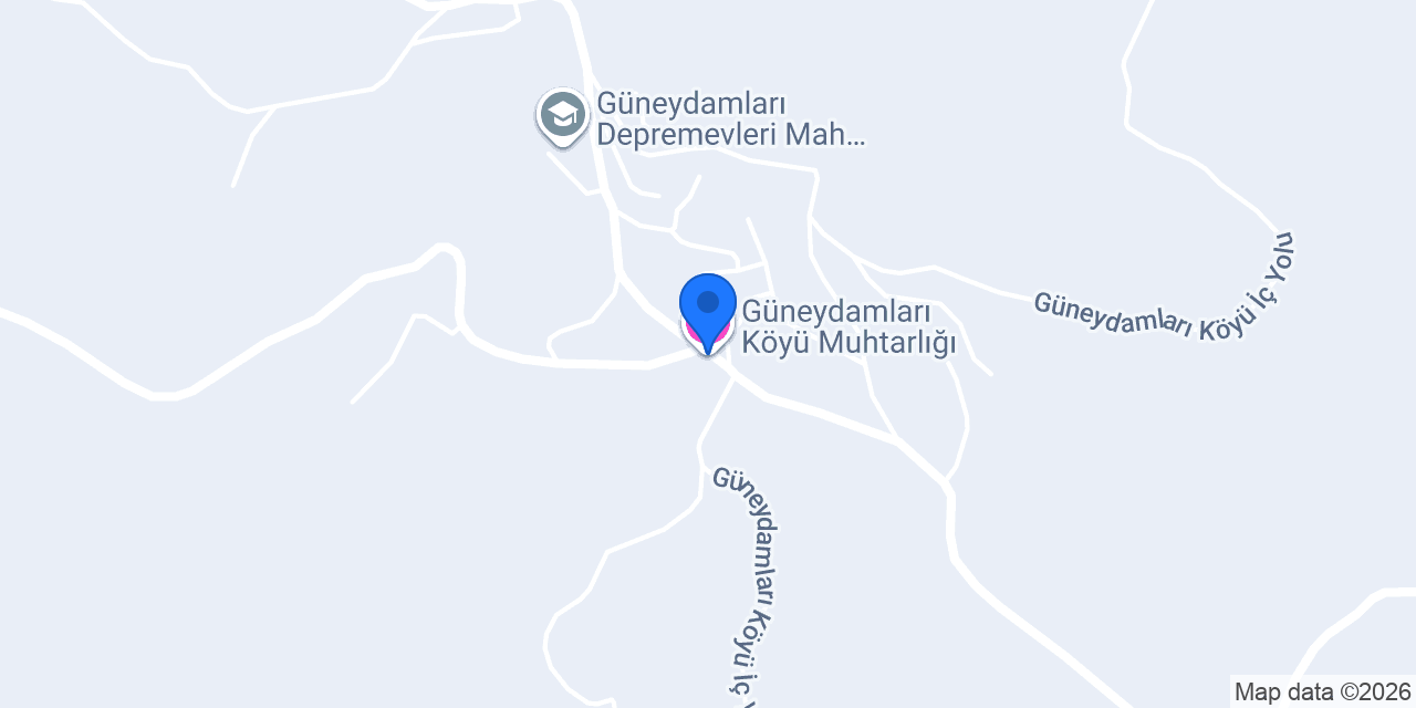 Güneydamları Köyü Muhtarlığı konumu