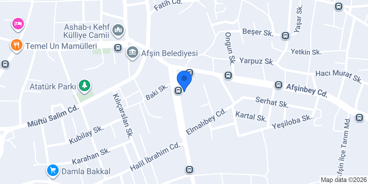 QPLUS- Afşin Yılmazlar Petrol konumu