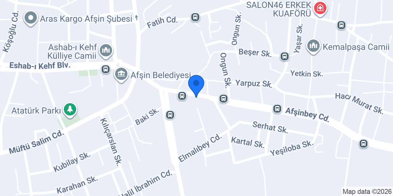 Komagene Afşin şube konumu