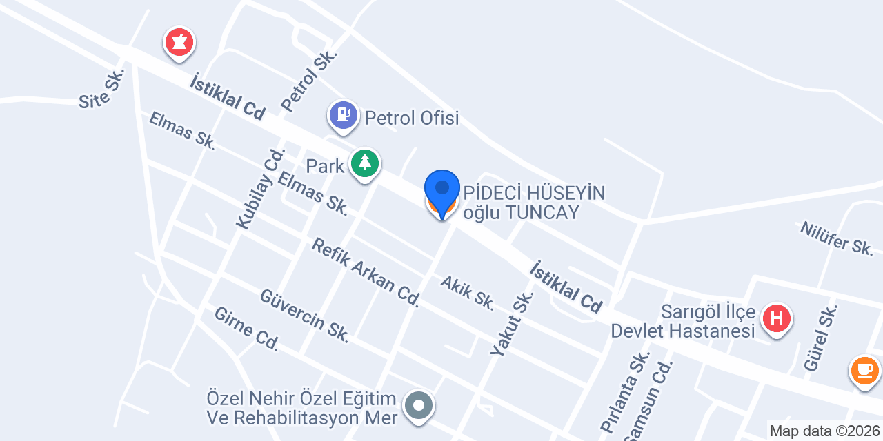 PİDECİ HÜSEYİN oğlu TUNCAY konumu