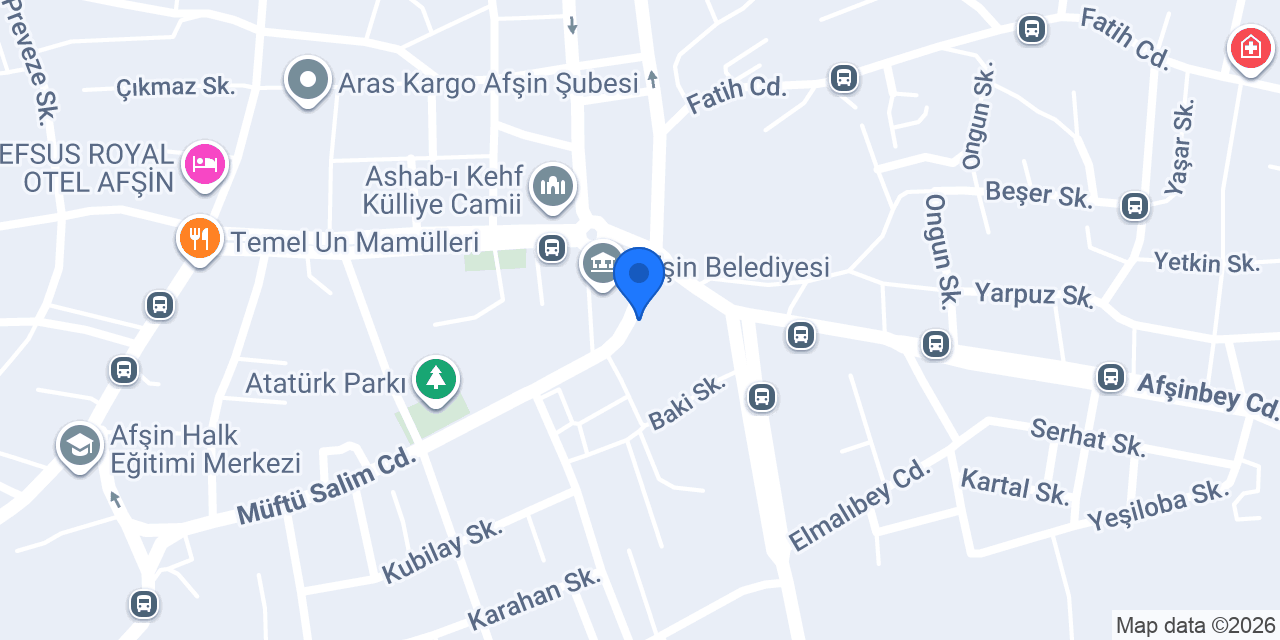 TADIM DÖNER Afşin konumu