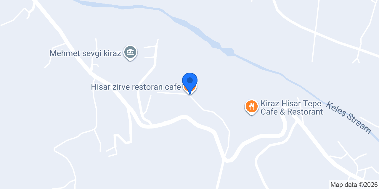 Hisar zirve restoran cafe konumu