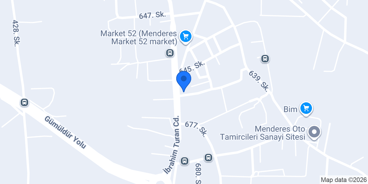 Tunay AUTO Menderes konumu