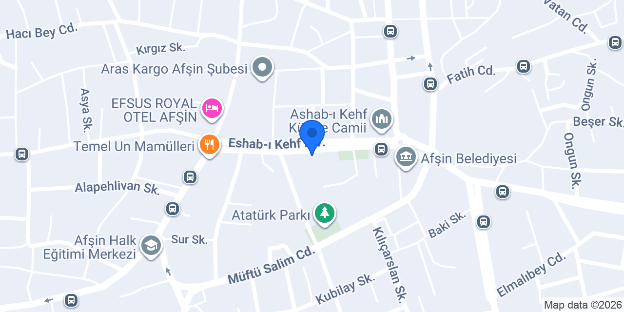 Halkbank Afşin Şubesi konumu