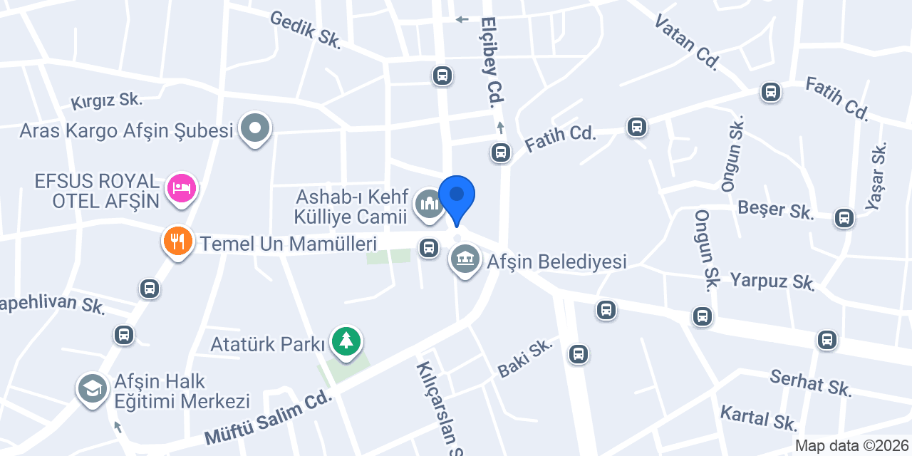 Afşin Kültür Merkezi Sineması konumu