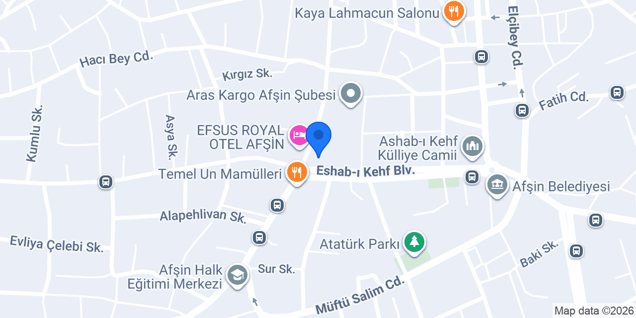 Afşin taksi sefa konumu