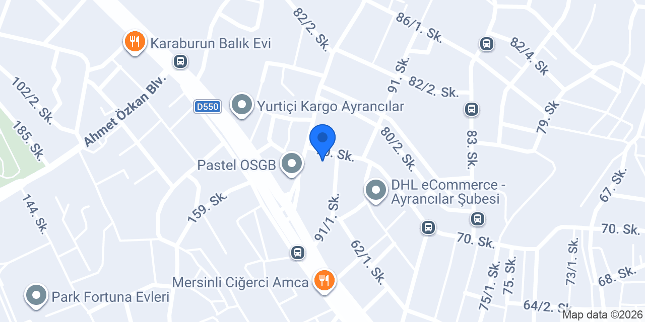 Modern Çağ Koleji konumu