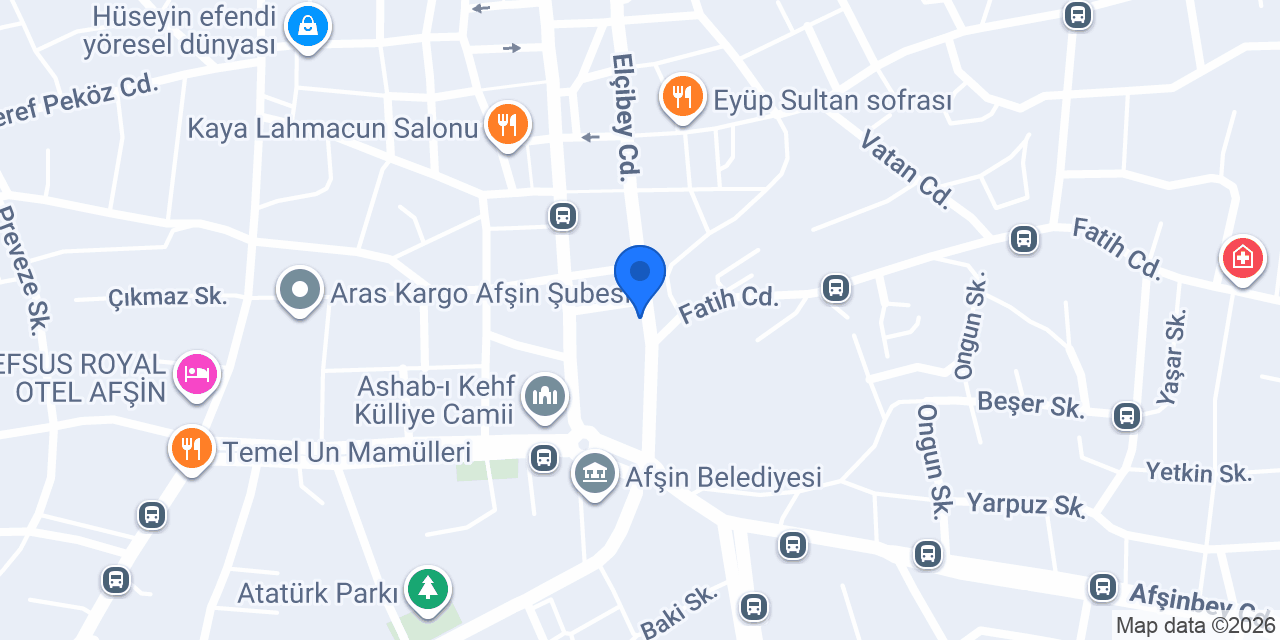 Afşin Bahar Çiçekçilik konumu