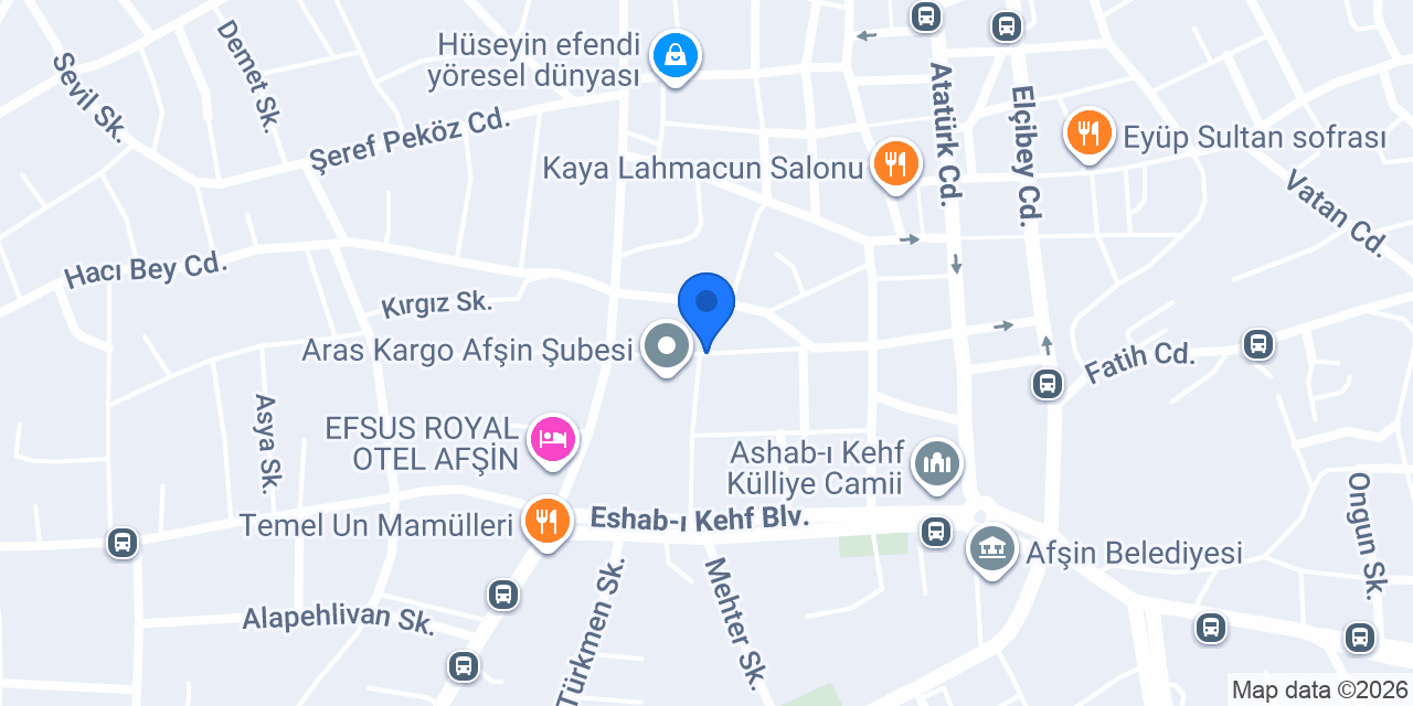 Dalyan Balıkçılık Afşin konumu