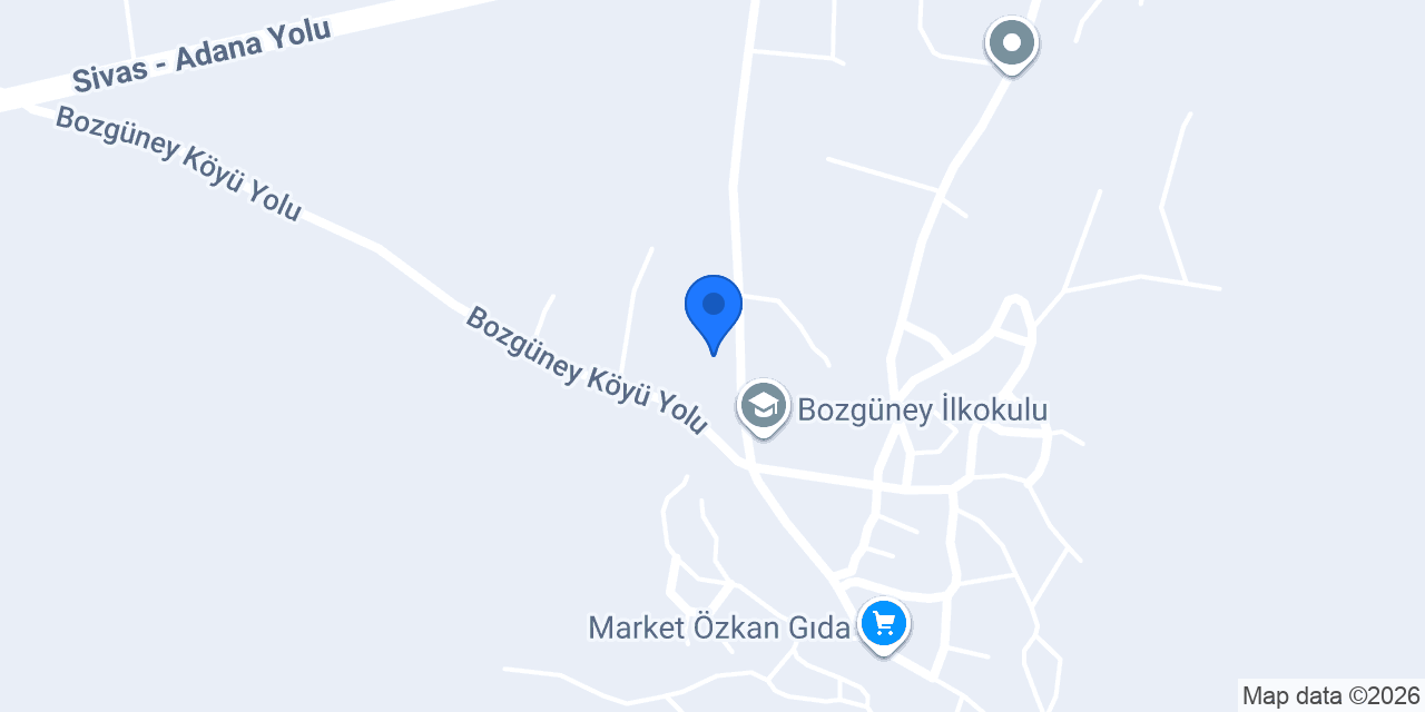 Bozgüney PTT Acentesi konumu