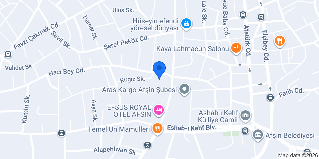 Afşin Atatürk Ortaokulu konumu