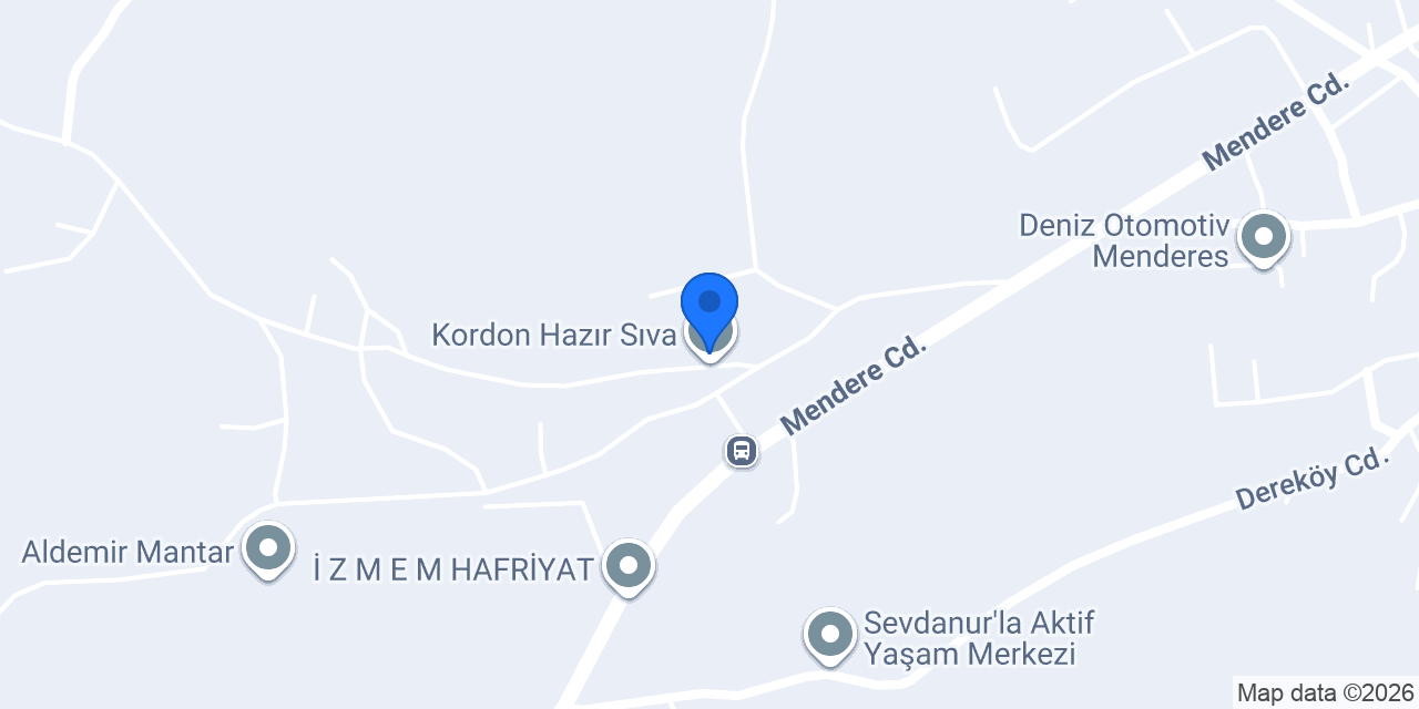 Kordon Hazır Sıva konumu