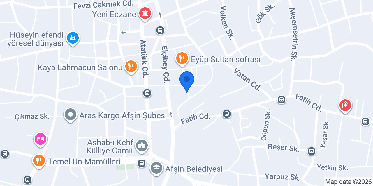 Alp Pastanesi Afşin konumu