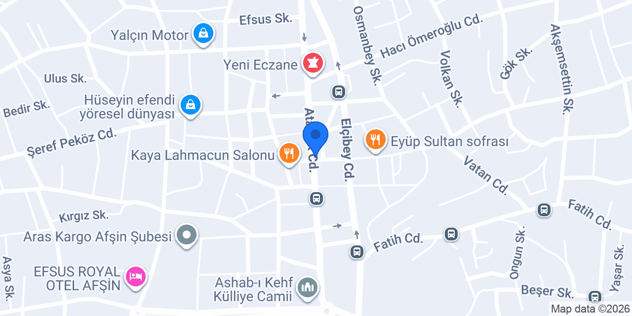 AFŞİN TAKSİ EDO 7/24 konumu
