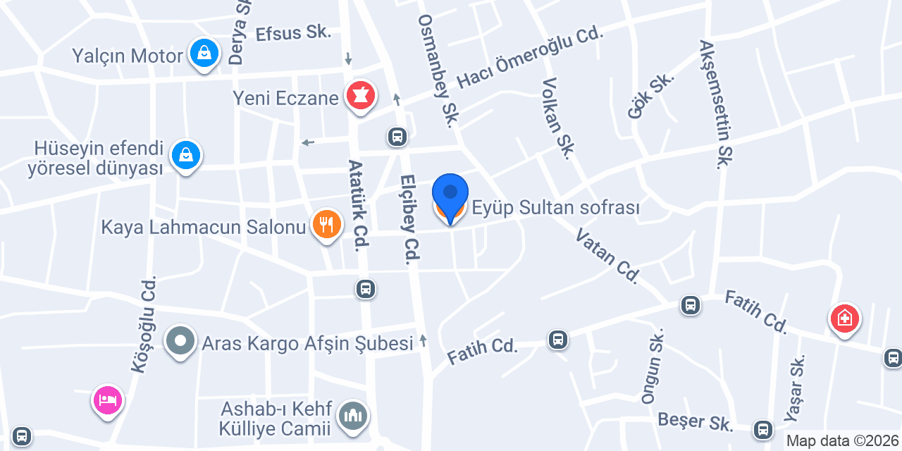Eyüp Sultan sofrası konumu