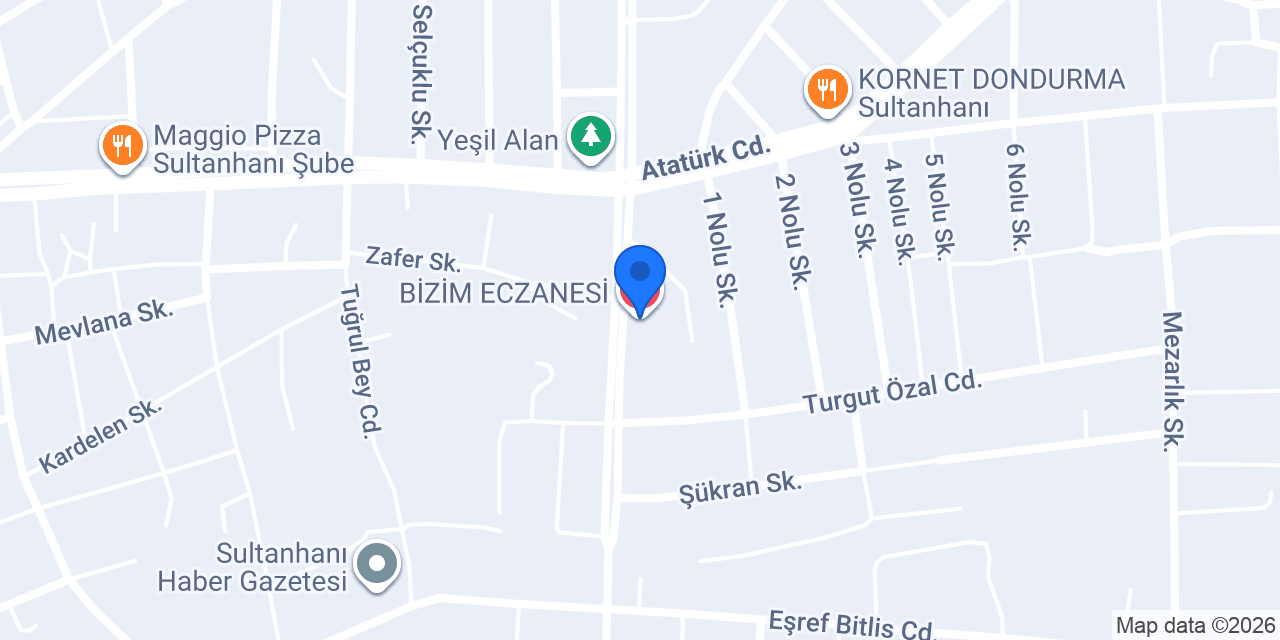 BİZİM ECZANESİ konumu